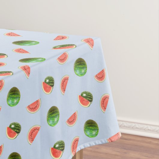 Nappe Melons Tropicaux sur Fond Bleu Clair (In Situ)