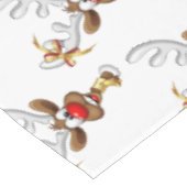 Nappe Mème de Noël drôle de renne qui regarde par-dessus (Angle)
