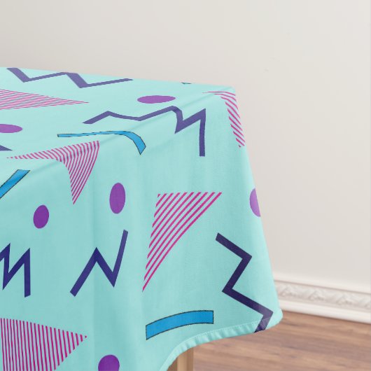 Nappe Memphis Style Géométrique Bleu 80s 90s (In Situ)