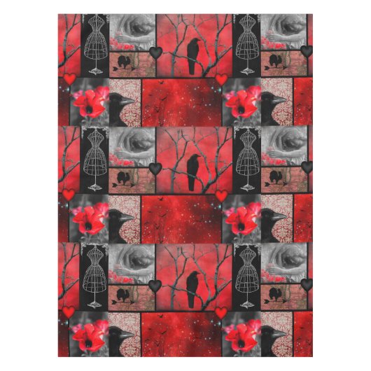 Nappe Ménagerie rouge et noire (Devant)