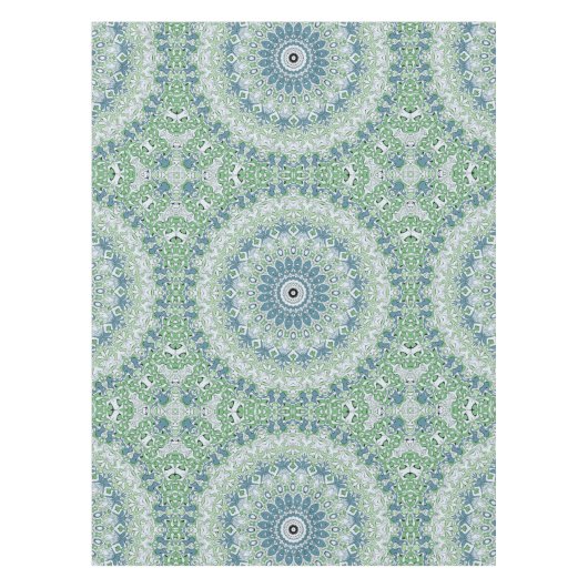 Nappe Mer Vert et Bleu Côte Motif Mandala (Devant)