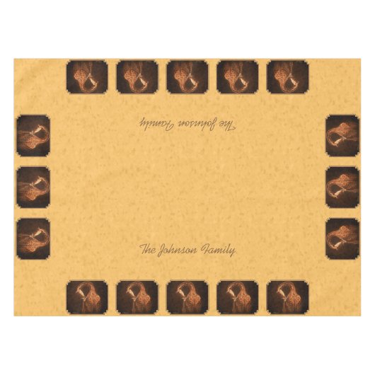 Nappe Mère et bébé Giraffe Arrière - plan or (Devant (Horizontal))