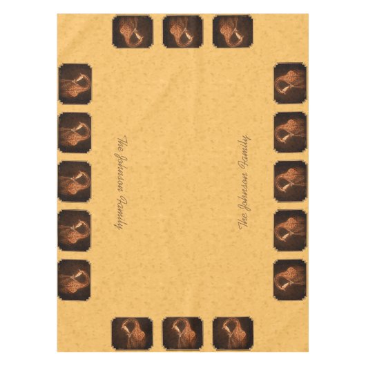 Nappe Mère et bébé Giraffe Arrière - plan or (Devant)