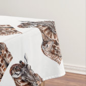 Nappe Mère Giraffe avec Bébé Giraffe (In Situ)