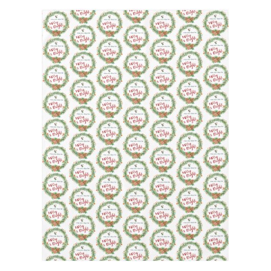 Nappe Merry & Bright Christmas Wreath (Devant)