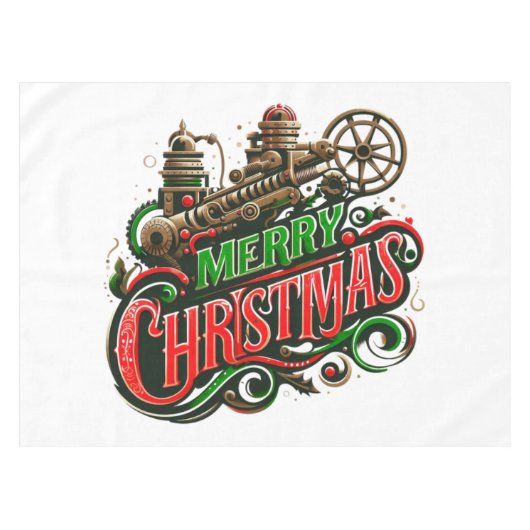 Nappe Merry Christmas steampunk (Devant (Horizontal))