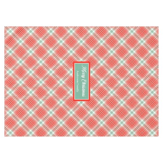 Nappe Merry Christmas Tablecloth Monogram Gift Idea (Devant (Horizontal))