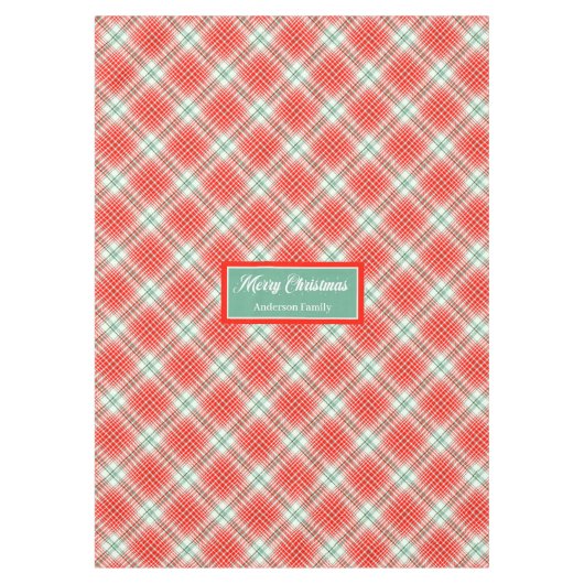 Nappe Merry Christmas Tablecloth Monogram Gift Idea (Devant)