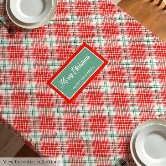 Nappe Merry Christmas Tablecloth Monogram Gift Idea