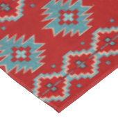 Nappe Mesas Sud-Ouest Rouge & Turquoise Motif géométriqu (Angle)