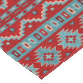 Nappe Mesas Sud-Ouest Turquoise & Rouge Petit (Angle)