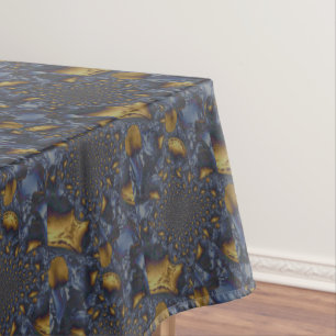 Nappe Métal Moulé or et argent bleu
