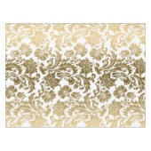Nappe Métallurgique Blanc Floral Damas (Devant (Horizontal))