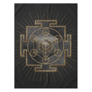 Nappe Métatron's Cube Sri Yantra Sacred Geometry