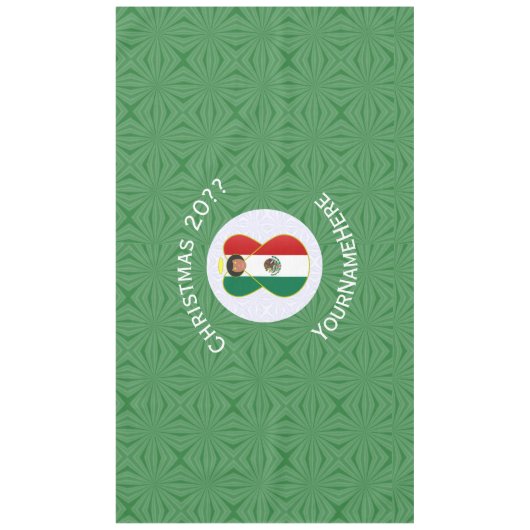 Nappe Mexico Angel Christmas Flag Personalize Horizontal (Devant)