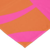 Nappe Mi-Siècle Abstrait Moderne Lignes Orange Et Rose (Angle)