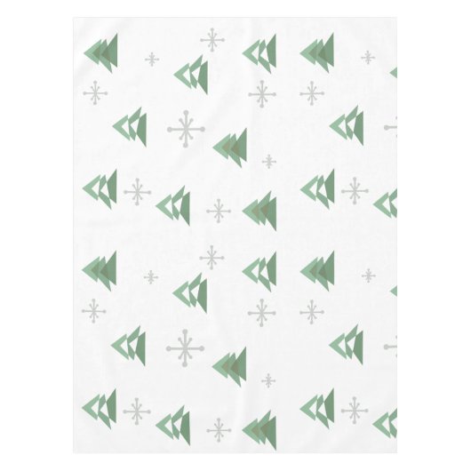 Nappe Mi-siècle Abstraits arbres de Noël hiver (Devant)