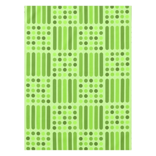 Nappe Mi-siècle Cercles modernes Lignes Chartreuse (Devant)