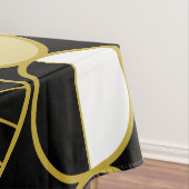 Nappe Mi-siècle Cercles modernes Moitié Or Noir (In Situ)