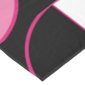 Nappe Mi-siècle Cercles modernes Moitié rose noir (Angle)