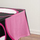 Nappe Mi-siècle Cercles modernes Moitié rose noir (In Situ)