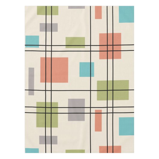 Nappe Mi-siècle moderne géométrique 3 (Devant)