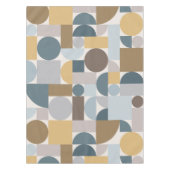Nappe Mi-siècle moderne Géométrique Or Bleu (Devant)