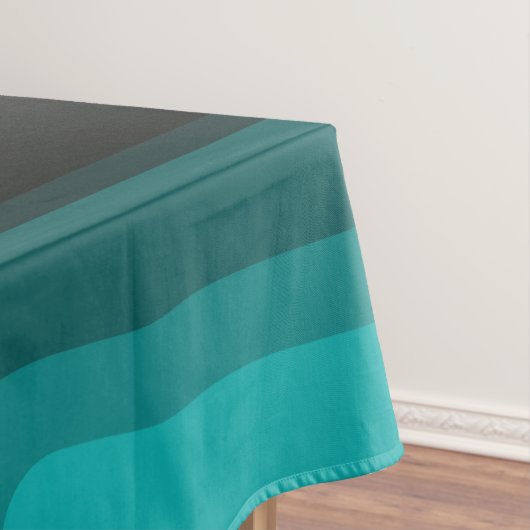 Nappe Mi-Siècle Moderne Long Rectangles Turquoise (In Situ)