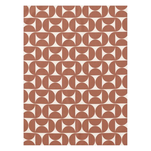 Nappe Mi-siècle Moderne Motif rouille Terracotta (Devant)