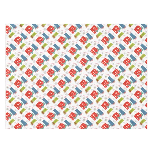 Nappe Mi-siècle moderne Noël présent & Sucre de canne (Devant (Horizontal))