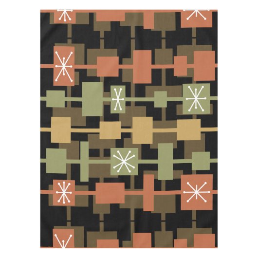 Nappe Mi-siècle moderne noir multicolore (Devant)