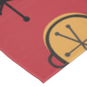 Nappe Mi-siècle Moderne Rétro Art de Noël Rouge (Angle)