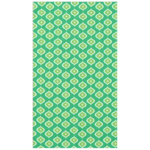 Nappe Mi-siècle moderne rétro vert géométrique