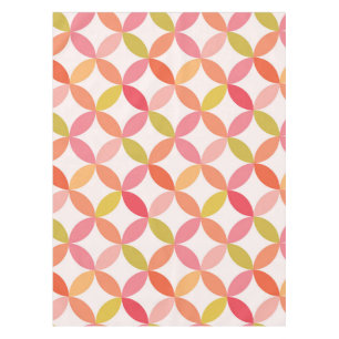 Nappe Mi-siècle moderne rose rouge orange Cercles