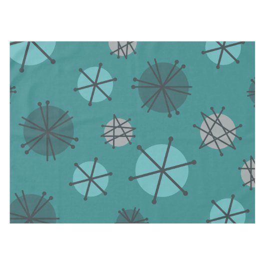 Nappe Mi-Siècle Moderne Starburks Turquoise (Devant (Horizontal))