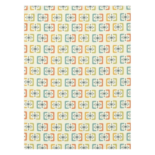 Nappe Mi-Siècle Moderne Starburst Coques (Devant)