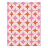 Nappe Mi-Siècle Rétro Starburs Motif Orange Rose (Devant)