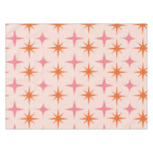 Nappe Mi-Siècle Rétro Starburs Motif rose orange (Devant (Horizontal))