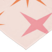 Nappe Mi-Siècle Rétro Starburs Motif rose orange (Angle)