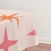 Nappe Mi-Siècle Rétro Starburs Motif rose orange (In Situ)