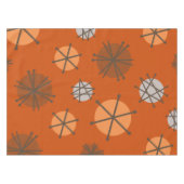 Nappe Mi-siècle Starbursts Modernes Brûlé Orange (Devant (Horizontal))