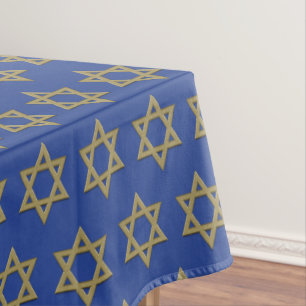 Nappe Mid bleu moderne Chanoukah ÉTOILE DE DAVID