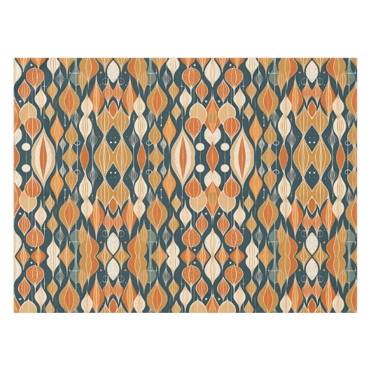 Nappe Mid Century Atomic Drops Ochre Modern Retro (Devant (Horizontal))