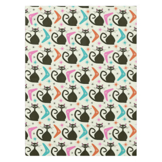 Nappe Mid Century Black Atomic Cats with Boomerangs