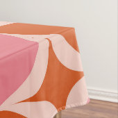 Nappe Mid Century Circle Starburts rose et orange (In Situ)