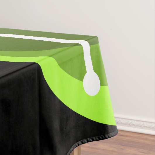 Nappe Mid Century Circles Starburts Chartreuse (In Situ)