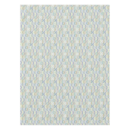 Nappe Mid Century Mod Lien géométrique Motif Petit (Devant)