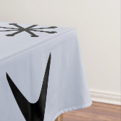 Nappe Mid Century Modern Boomerangs Silver Blue (In Situ)