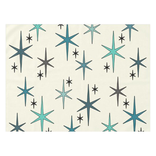 Nappe Mid Century Modern Star Sky Turquoise (Devant (Horizontal))