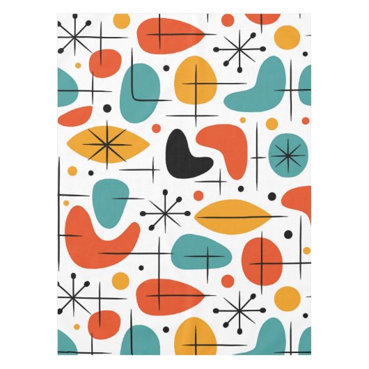 Nappe Mid Century Modern Starburst Pattern (Devant)